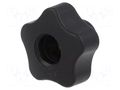Knob; Ø: 32mm; Int.thread: M6; 12mm; H: 23mm; technopolymer PP ELESA+GANTER VCT.32FP-M6