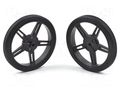 Wheel; black; Shaft: D spring; push-in; Ø: 60mm; Shaft dia: 3mm POLOLU POLOLU-1420