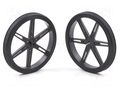 Wheel; black; Shaft: D spring; push-in; Ø: 80mm; Shaft dia: 3mm POLOLU POLOLU-1430