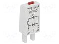 Module protecting; socket; Indication: LED; Colour: red RELPOL M41R