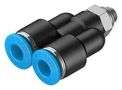 PUSH-IN Y-FITTING, 6BAR, 6MM, M5, PBT 190674