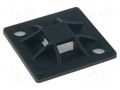 Holder; screw,self-adhesive; polyamide; black; Tie width: 4mm HELLERMANNTYTON QM20A-PA66-BK-C1