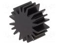 Heatsink; LED; Ø: 20mm; H: 10mm; black FISCHER ELEKTRONIK SK58510