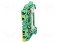 Splice terminal: rail; spring clamp; yellow-green; wemid; 2.5mm2 WEIDMÜLLER ZPE2.5