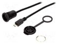 Cable; USB 2.0; USB B micro socket,USB B micro plug; 1m; IP65 ENCITECH 1310-1013-02
