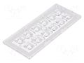 LED lens; rectangular; transparent; H: 8.42mm LEDIL CS14144