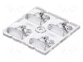 LED lens; square; transparent; H: 7.7mm; Body dim: 50x50mm LEDIL C13300