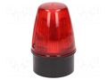Signaller: lighting; continuous light,blinking light; red; IP65 MOFLASH SIGNALLING LED100-02-02