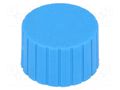 Cap; Body: blue; Øint: 46.6mm; H: 27.7mm; push-in; SafeCAP; round SUNDPLAST MH1-1/2