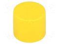 Cap; Body: yellow; Øint: 33mm; H: 33.5mm; LDPE; push-in; SafeCAP SUNDPLAST HS335