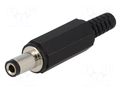 Connector: DC supply; plug; female; 4A; straight; for cable; 12VDC LUMBERG 1634-02