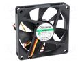 Fan: DC; axial; 12VDC; 70x70x15mm; 45.63m3/h; 31.5dBA; Vapo; 26AWG SUNON ME70151V1-G99