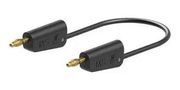 STACKABLE 4MM BANANA PLUG, BLACK, 0.5M 64.1037-05021