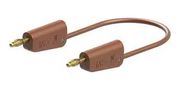 STACKABLE 4MM BANANA PLUG, BROWN, 0.5M 64.1033-05027