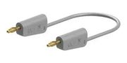 STACKABLE 4MM BANANA PLUG, GREY, 1M 64.1033-10028