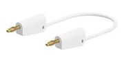 STACKABLE 4MM BANANA PLUG, WHITE, 1M 64.1037-10029