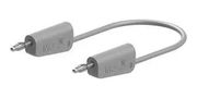 STACKABLE 4MM BANANA PLUG, GREY, 2M 64.1030-20028