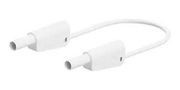 STACKABLE 4MM BANANA PLUG, WHITE, 1M 66.2010-10029