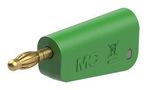 BANANA CONNECTOR, GREEN, PLUG, 19A 64.1041-25