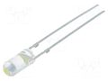 LED; white cold; 3mm; 1120÷1560mcd; 110°; Front: flat; 2.8÷3.6VDC OPTOSUPPLY OSW5YK39B1B