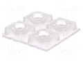 LED lens; square; transparent; 44÷69°; H: 8.5mm; Body dim: 50x50mm LEDIL C13232