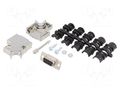 Connector: D-Sub; PIN: 9; plug; female; soldering; for cable; black ENCITECH D45PK-M-09-DBS-K