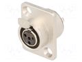 Connector: XLR mini; socket; female; PIN: 4; soldering; 5A; 0.5mm2 AMPHENOL AG4FCRV