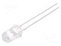 LED; red; 5mm; 1120÷1560mcd; 30°; Front: convex; 5VDC; No.of term: 2 OPTOSUPPLY OSR5RU5A31A-5V