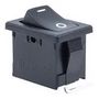 ROCKER SWITCH, SPST, 15A, 125VAC, PANEL R1966ABLKBLKGR