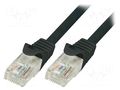 Patch cord; RJ45 plug,both sides; U/UTP; 5e; stranded; CCA; PVC LOGILINK CP1093U