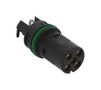 SENSOR CONN, M12, R/A RCPT, 5POS, THT 225457-E