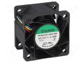 Fan: DC; axial; 12VDC; 38x38x28mm; 30.75m3/h; 51.8dBA; ball; 28AWG SUNON PF38281B1-S99