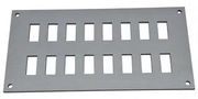 FACE PLATE, 16POS, 145X75X2MM, ALUM FMP-16