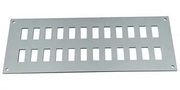 FACE PLATE, 24POS, 205X75X2MM, ALUM FMP-24