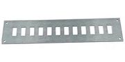 FACE PLATE, 12POS, 205X45X2MM, ALUM FMP-12