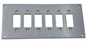 FACE PLATE, 6POS, 145X66X2.5MM, ALUM FSP-6-SSPF