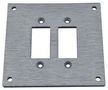 FACE PLATE, 2POS, 69X66X2.5MM, ALUM FSP-2-SSPF