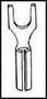 TERMINAL, SPADE/FORK, 1/4IN, CRIMP C10-14F