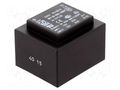 Transformer: encapsulated; 6VA; 230VAC; 12V; 12V; 250mA; 250mA; PCB HAHN BVEI4221260