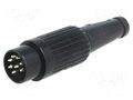 Connector: DIN; plug; male; PIN: 8; 270°; straight; for cable; 34V; 2A DELTRON 611-0800