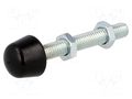 Clamping bolt; Thread: M5; Base dia: 9mm; Kind of tip: rounded ELESA+GANTER GN708.1-M5-45-B-ST