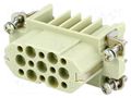 Connector: HDC; contact insert; female; 10A; 250V; Han® D; PIN: 15 HARTING 09210153101