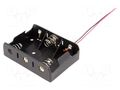 Holder; C,R14; Batt.no: 3; cables; 150mm; black COMF BH-232A