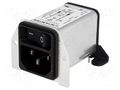 Connector: AC supply; socket; male; 2A; 250VAC; C14 (E); IEC 60320 SCHURTER DC22.2121.111