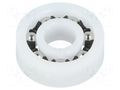 Bearing: ball; Øint: 8mm; Øout: 22mm; W: 7mm; Cage: polyamide IGUS BB-608-B180-10-ES
