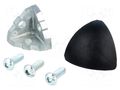 Angle bracket; for profiles; Width of the groove: 6mm; aluminium FATH FA-093WE302N06S02