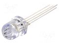 LED; RGB; 8mm; 30°; Front: convex; 1.8÷2.6/2.9÷3.6/2.9÷3.6VDC OPTOSUPPLY OSTAMA8131A