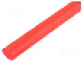 Heat shrink sleeve; glueless; 2: 1; 2.4mm; L: 1m; red; polyolefine RADPOL RCH1-2.4/1.2X1RD