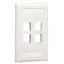 VERTICAL FACEPLATE, 4 MODULE, WHITE NK4FWHY