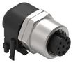 SENSOR CONN, M12, R/A, FEMALE, 8POS, PCB 643280100308